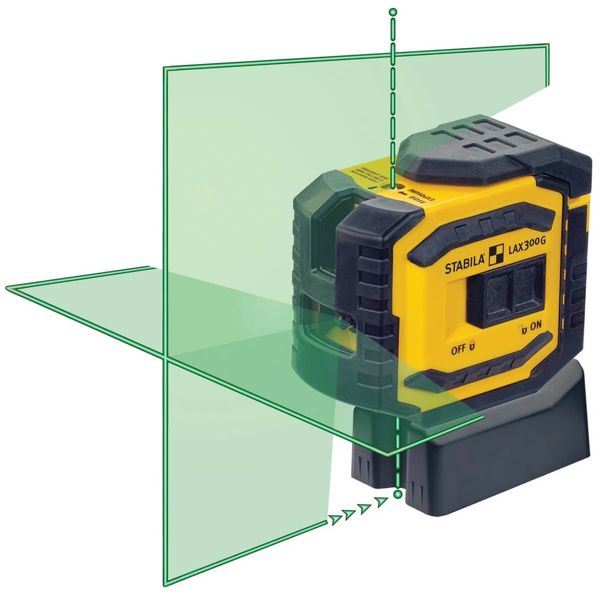 Stabila 03185 - LAX300G Green Beam Cross Line Plus Plumb Dots Laser Level STABILA
