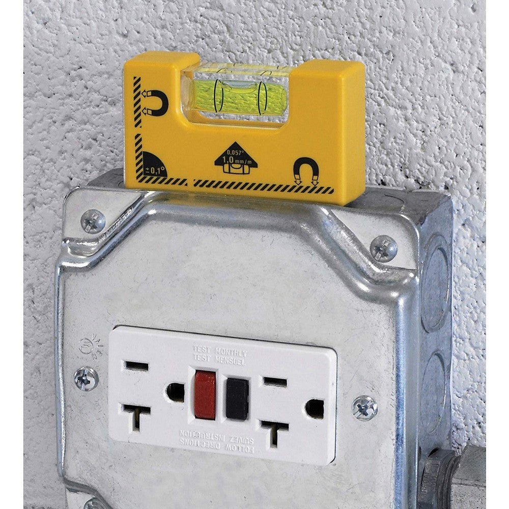 Stabila 11901 Magnetic Pocket Level PRO with Yellow Holster - Wise Line Tools