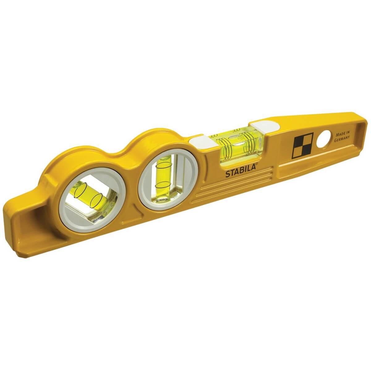 Stabila 25245  -  3 Vial, 45 degree W/ V-Groove Magnetic 10" STABILA