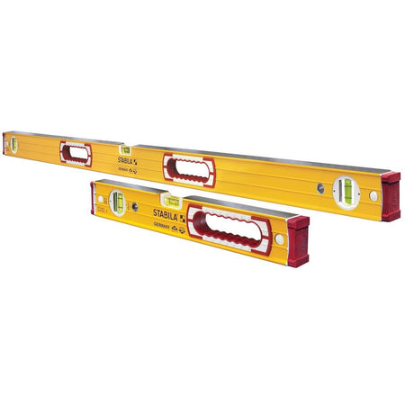 Stabila 37816 48-Inch and 16-Inch Aluminum Box Beam Level Set STABILA