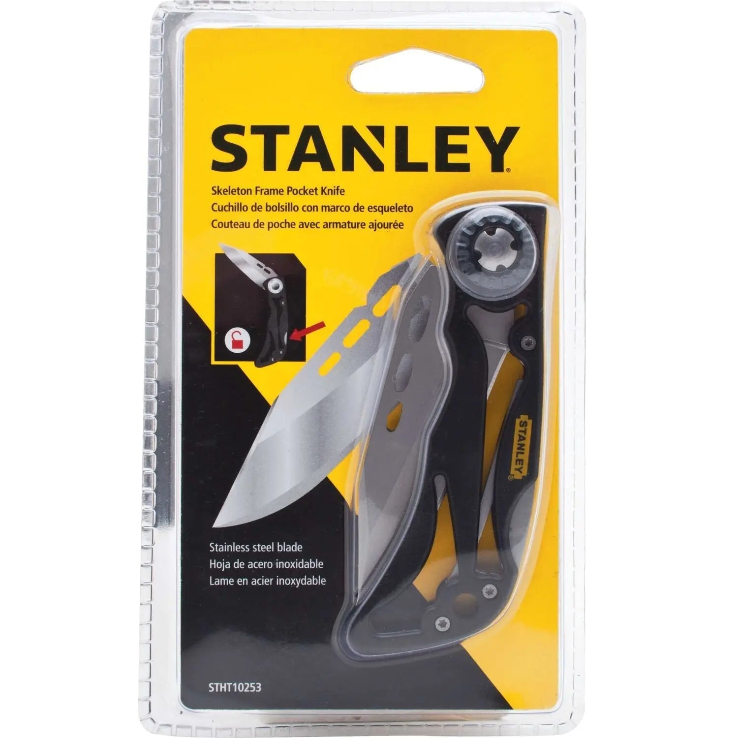 Stanley STHT10253 7-1/4 in Skeleton Frame Pocket Knife - Wise Line Tools