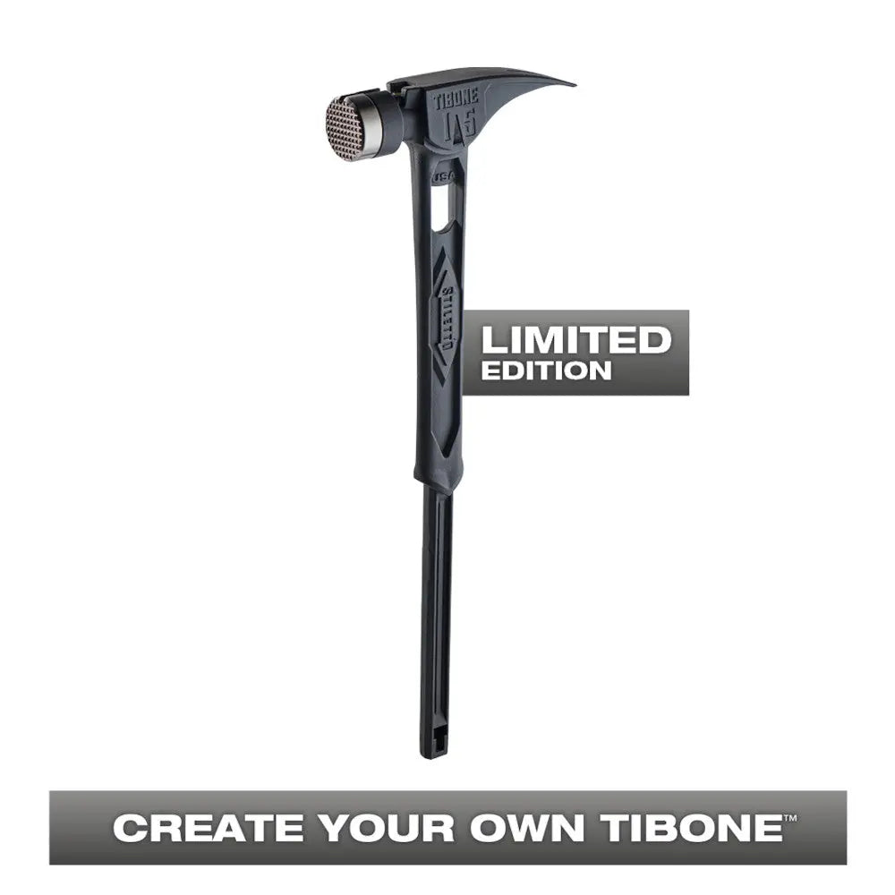 MILWAUKEE TIB15MC-CBL - STILETTO® TIBONE™ 15oz Milled/Curved Titanium Hammer- Limited Edition Black STILETTO
