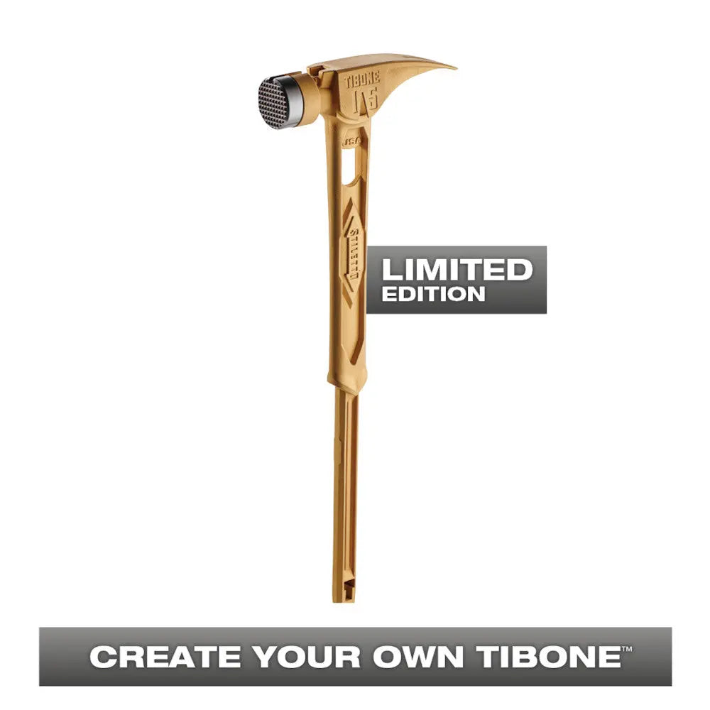 Stiletto TIB15MC-CG - STILETTO® TIBONE™ 15oz Milled/Curved Titanium Hammer- Limited Edition Gold STILETTO