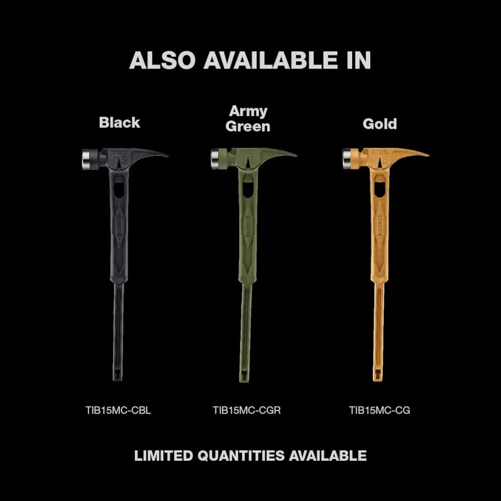 Stiletto TIB15MC-CG - STILETTO® TIBONE™ 15oz Milled/Curved Titanium Hammer- Limited Edition Gold STILETTO