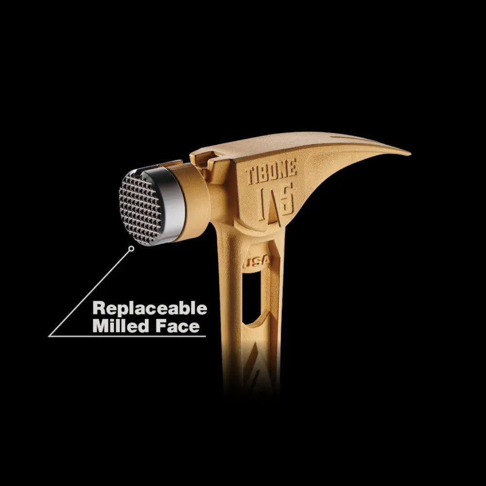 Stiletto TIB15MC-CG - STILETTO® TIBONE™ 15oz Milled/Curved Titanium Hammer- Limited Edition Gold STILETTO