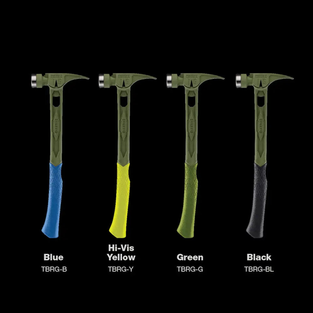 Stiletto TIB15MC-CGR - STILETTO® TIBONE™ 15oz Milled/Curved Titanium Hammer- Limited Edition Green STILETTO