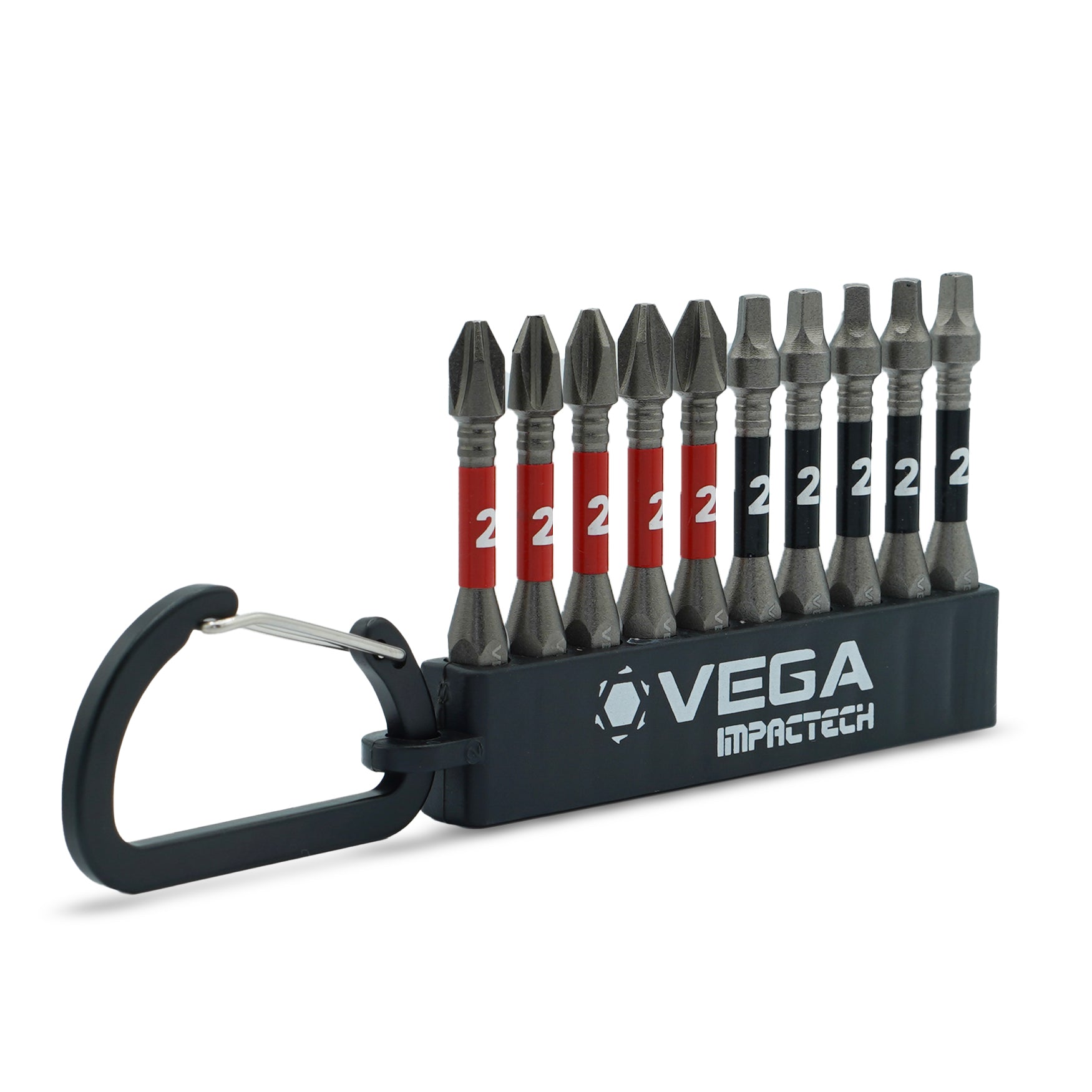 VEGA T150P2R2CS10 - 2-Inch Phillips #2 / Square #2 Combo Torsion Bits - 10-Pack