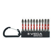 VEGA T150PCS10 - Impactech Phillips 10-Piece Carabiner Driver Bit Set