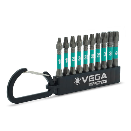 VEGA T150TCS10 - Impactech Torx Carabiner Bit Set - 10-Piece