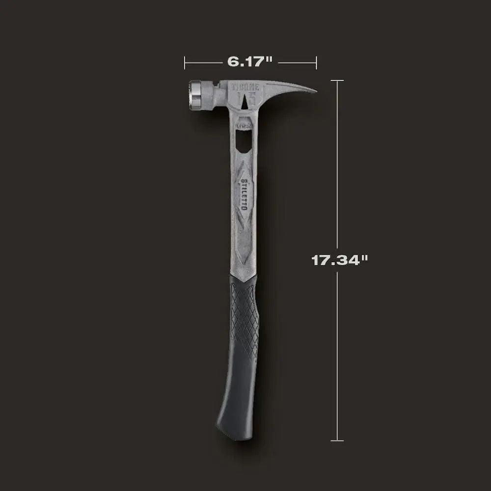 Milwaukee TIB15MC - STILETTO® TIBONE™ 15oz Milled/Curved Titanium Framing Hammer - Wise Line Tools