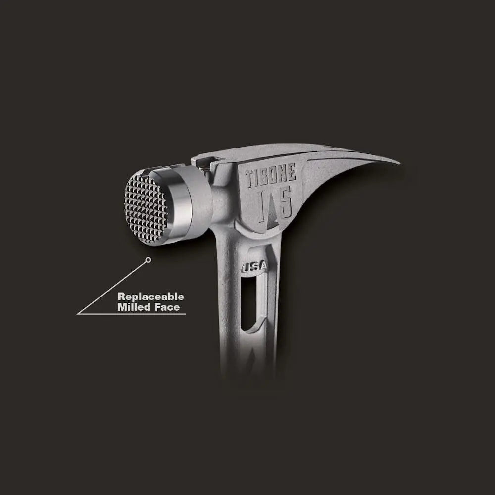 Milwaukee TIB15MC - STILETTO® TIBONE™ 15oz Milled/Curved Titanium Framing Hammer - Wise Line Tools