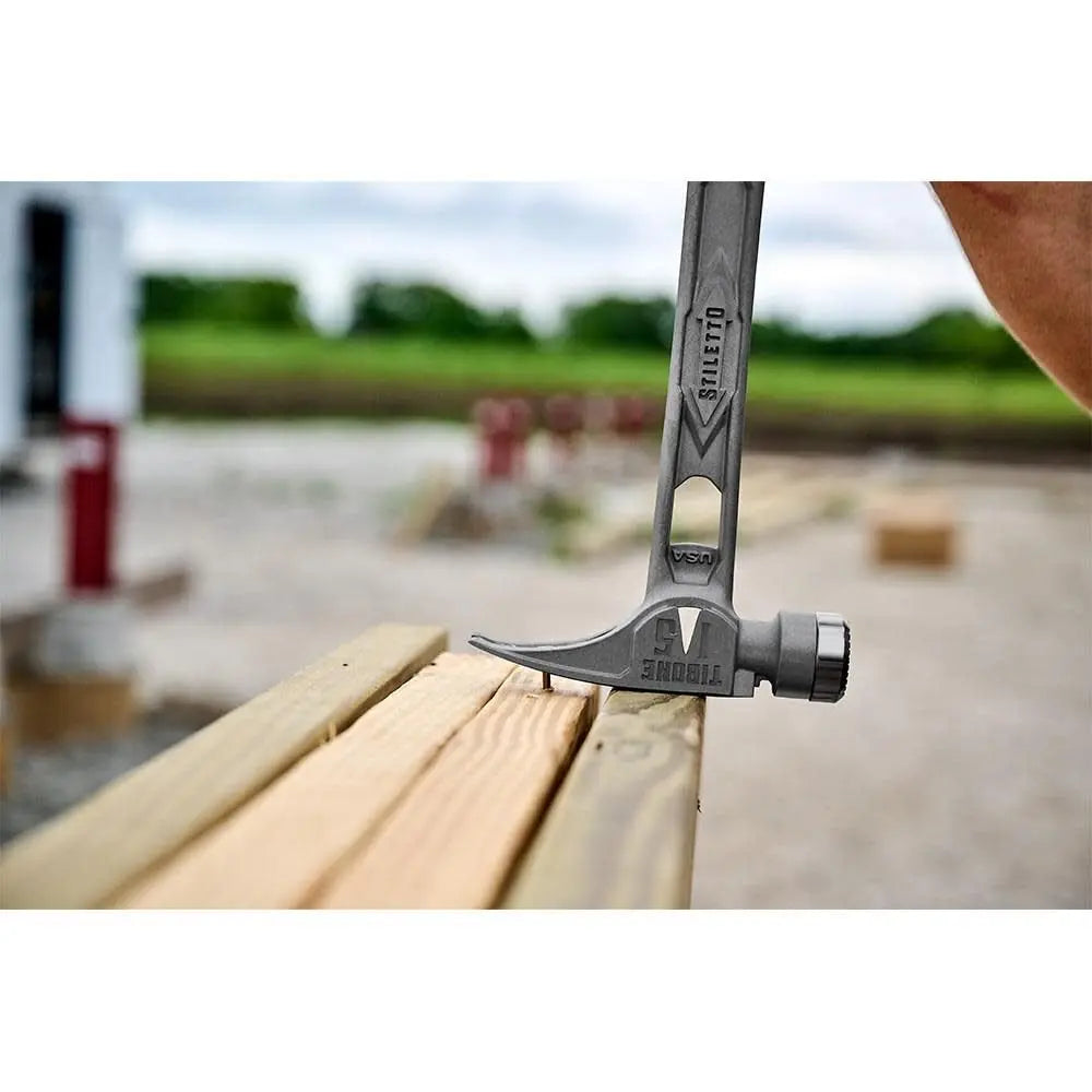 Milwaukee TIB15MC - STILETTO® TIBONE™ 15oz Milled/Curved Titanium Framing Hammer - Wise Line Tools