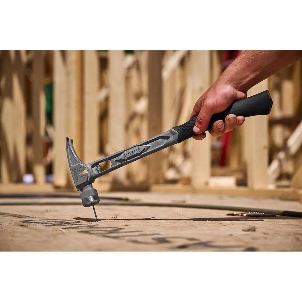 Milwaukee TIB15MC - STILETTO® TIBONE™ 15oz Milled/Curved Titanium Framing Hammer - Wise Line Tools