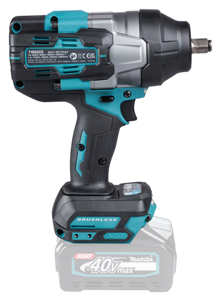 Makita TW002GZ 40V Max XGT Brushless 1/2" Square Drive High Torque Impact Wrench - Bare Tool