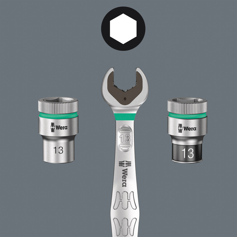 Wera  004048-   8100 SB 8 Zyklop Metal Ratchet Set with Switch Lever, 3/8" Drive