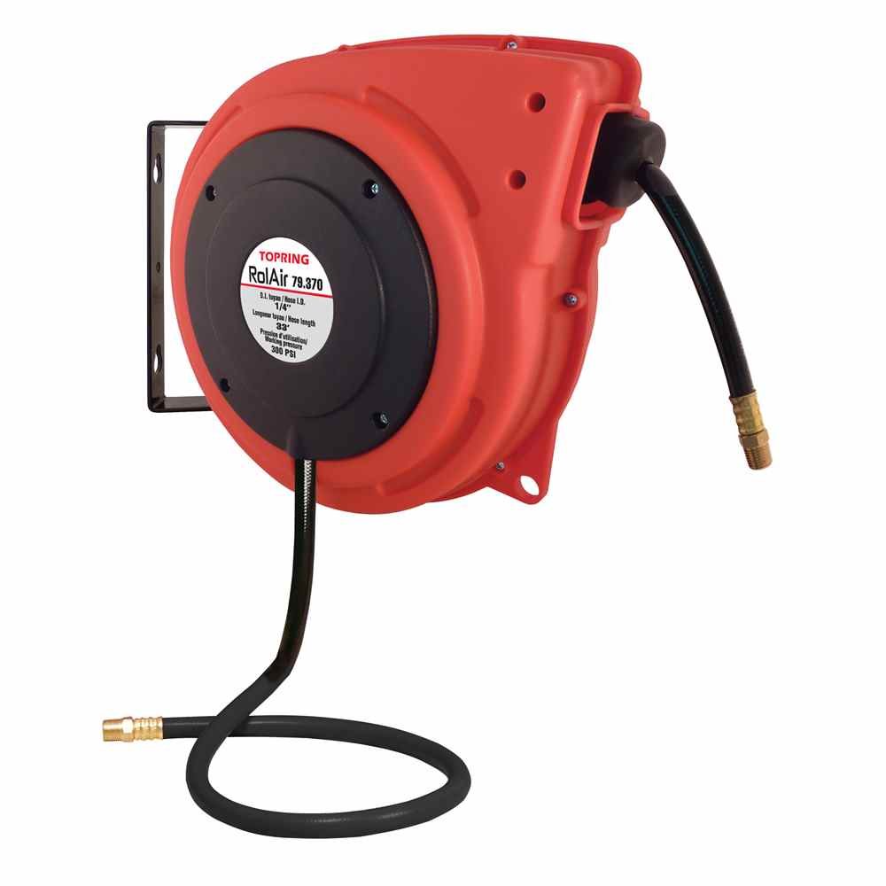 Topring 79.380  -  Hose Reel Rolair/pvc hose 3/8 x 50' x 1/4 (m) npt large - Wise Line Tools