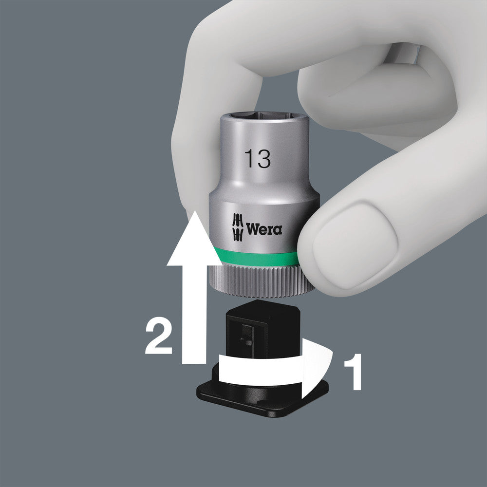 Wera 004048- 8100 SB 8 Zyklop Metall-Ratschensatz mit Umschalthebel, 3/8"-Antrieb 