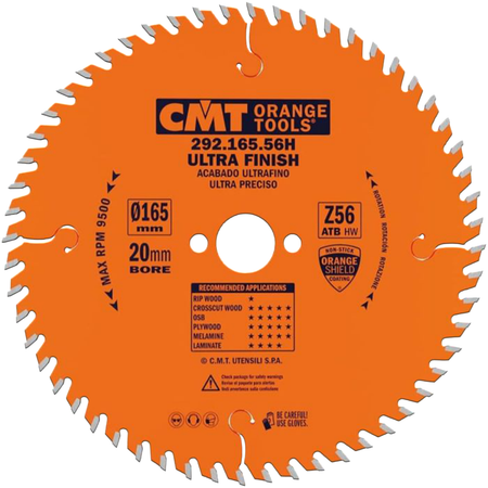 CMT 292.165.56H - 6-1/2" 56T Ultra Finish Circular Saw Blade