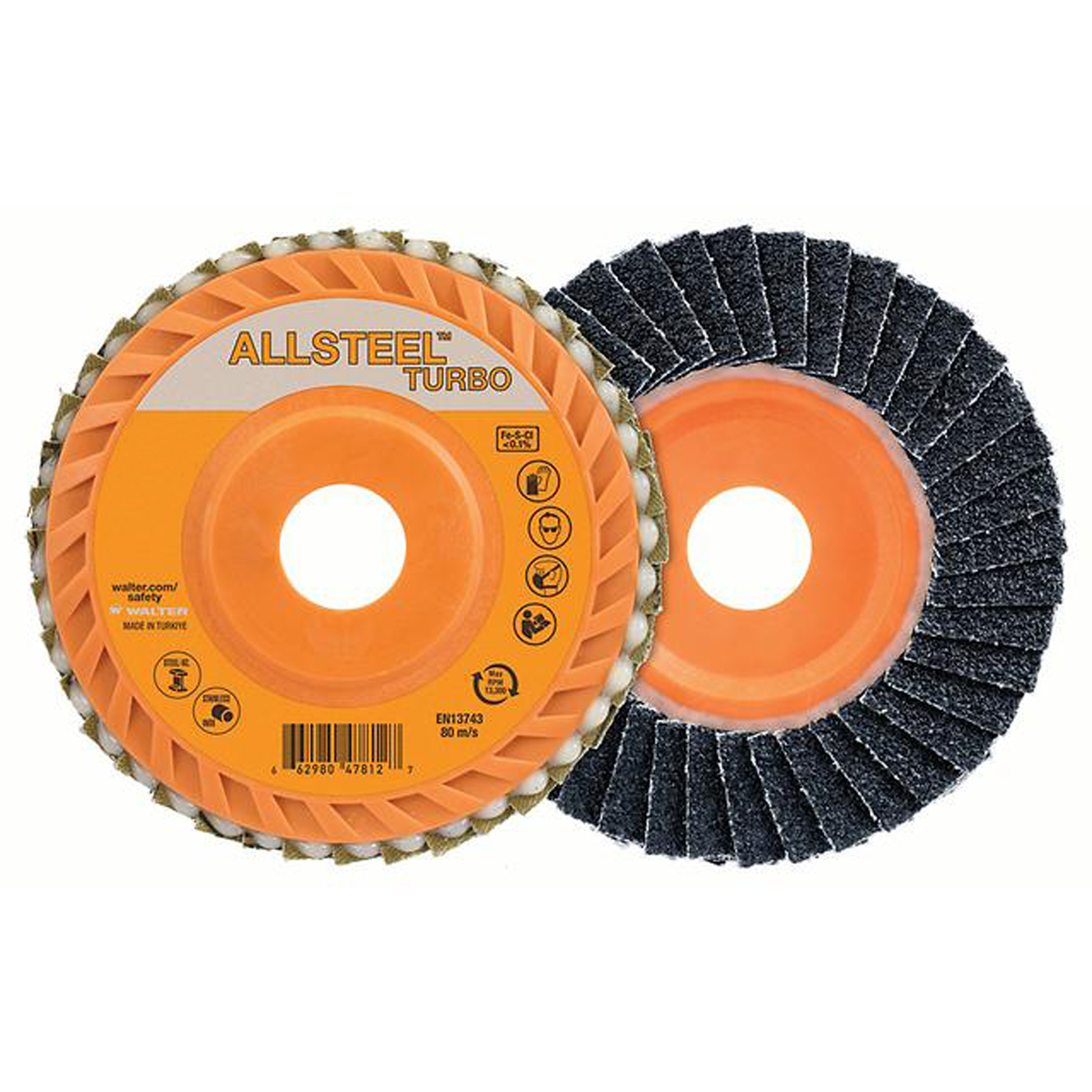 Walter 6" ALLSTEEL-TURBO Fächerscheibe (10er-Packung)