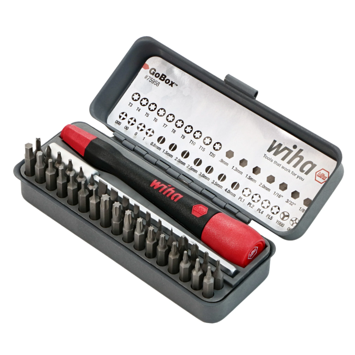 WIHA WIH-75958 - 36pc GoBox Precision Micro Bit Set