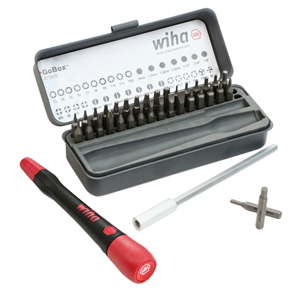 WIHA WIH-75958 - 36pc GoBox Precision Micro Bit Set