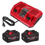 MILWAUKEE 48-59-1888 - 2x M18 FORGE 8.0Ah Battery & Dual-Port Rapid Charger Combo