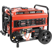 KING KCG-5101GE-DF - Generator, Dual-Fuel Gas/Propane, Elec.Start, 5,100W, w/wheel kit