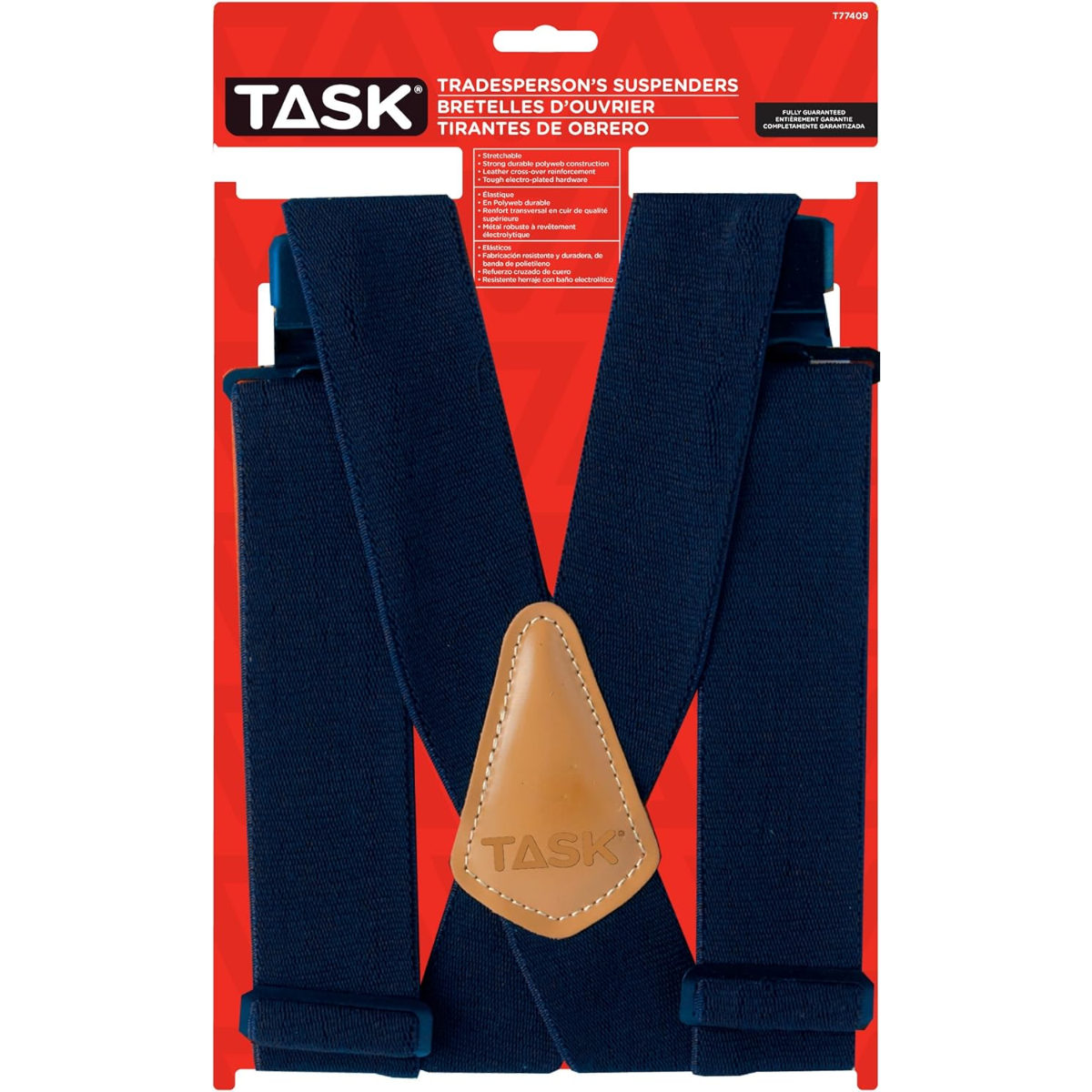 Tâche T77414 - Bretelles noires entièrement élastiques - 1/paquet