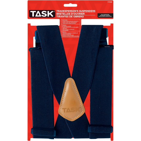 TASK T77414 - Full Elastic Black Suspenders - 1/pack