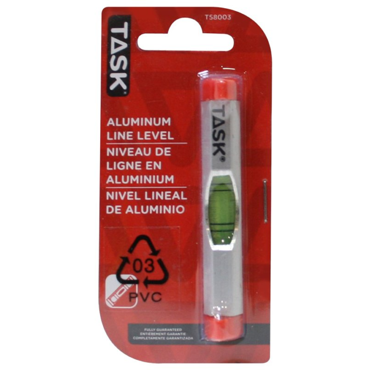Tâche T58003 - Niveau de ligne en aluminium - 1/paquet