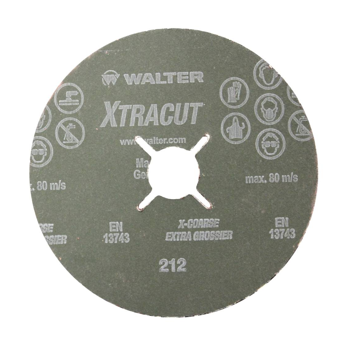 Walter 15A503 - Disque de ponçage en fibre XTRACUT 5" 5" Extra grossier grain 36 