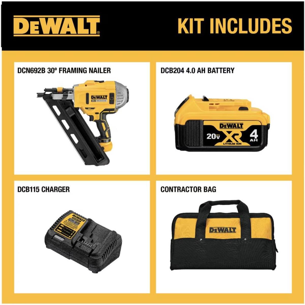 DEWALT DCN910B - 20V MAX XR Brushless 21-Degree Plastic Collated Duplex Nailer
