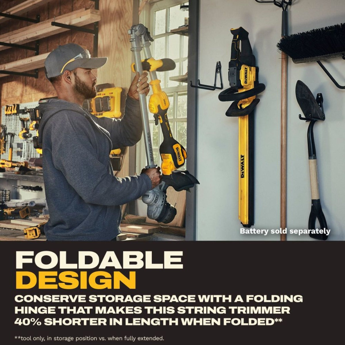 DEWALT DCST926B - 20V MAX* Brushless Cordless Foldable String Trimmer (Tool Only)