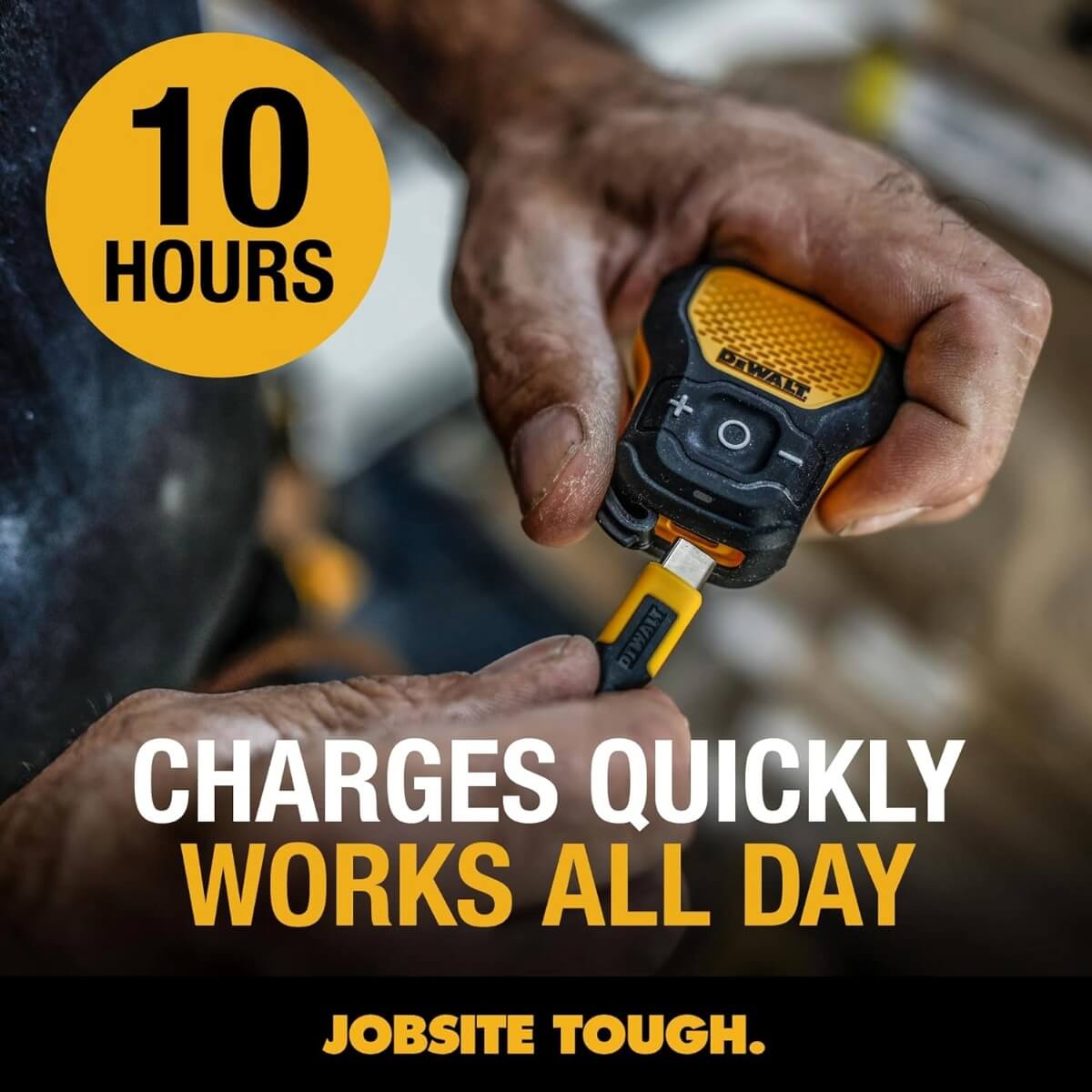 DEWALT 1901148DW2 - Jobsite Pro Wearable Bluetooth Speaker