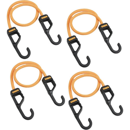 DEWALT DXBC300244 - 24 in. Premium Heavy-Duty Round Bungee Cords (4-Pack)