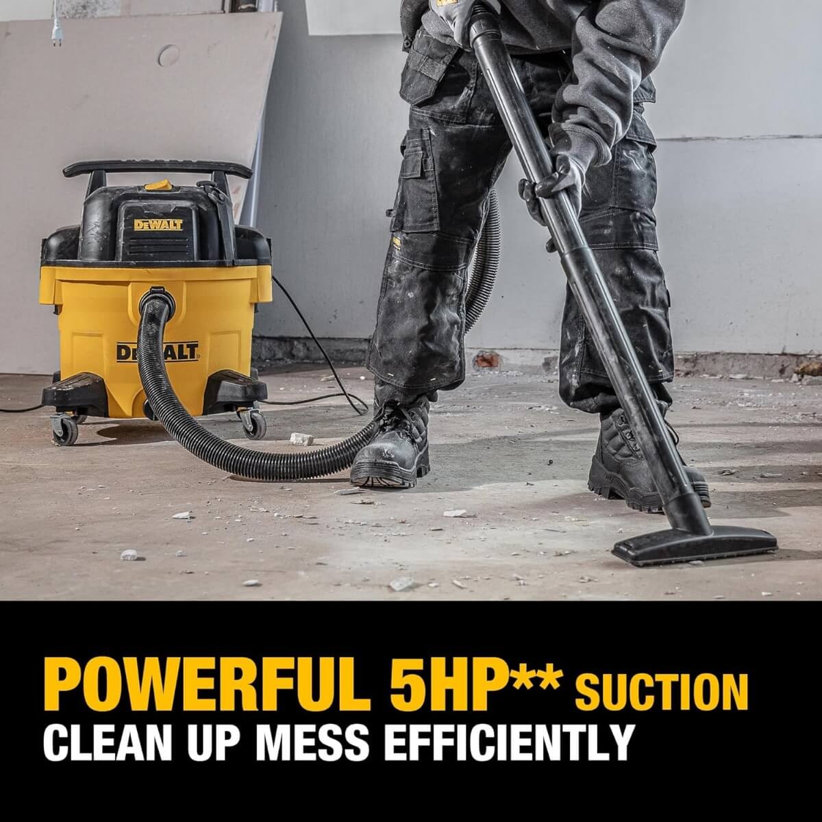 DEWALT DXV09P - 9 Gallon 5 Peak HP Poly Wet/Dry Vacuum