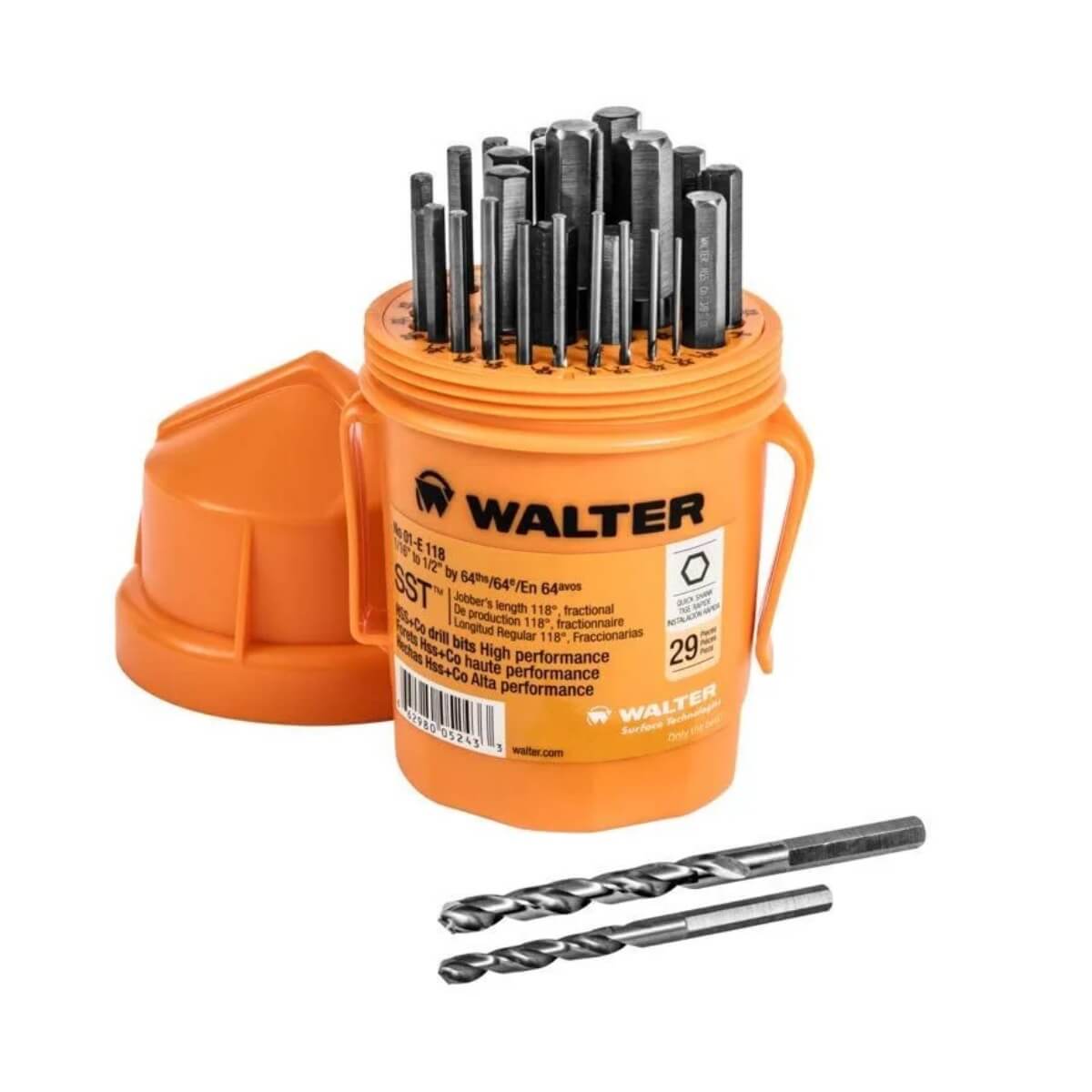 WALTER WAL-01E118 - SST+ 29-Piece Jobber Length Drill Bit Set