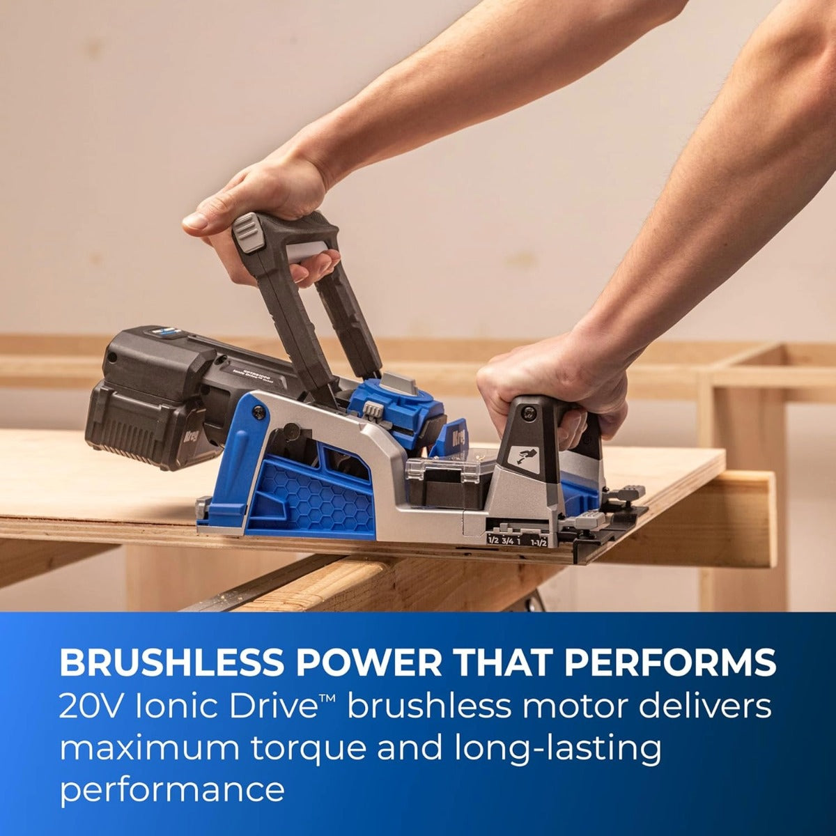 KREG KPTBRB100A - Rebel 20V Ionic Drive Pocket-Hole Joiner Kit