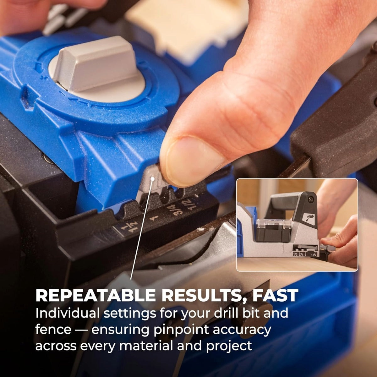 KREG KPTBRB100A - Rebel 20V Ionic Drive Pocket-Hole Joiner Kit