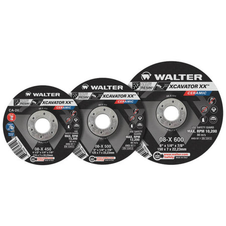 WALTER WAL-08X500 - XCAVATOR XX™ Ceramic Grinding Wheel - 5" x 1/4" x 7/8"