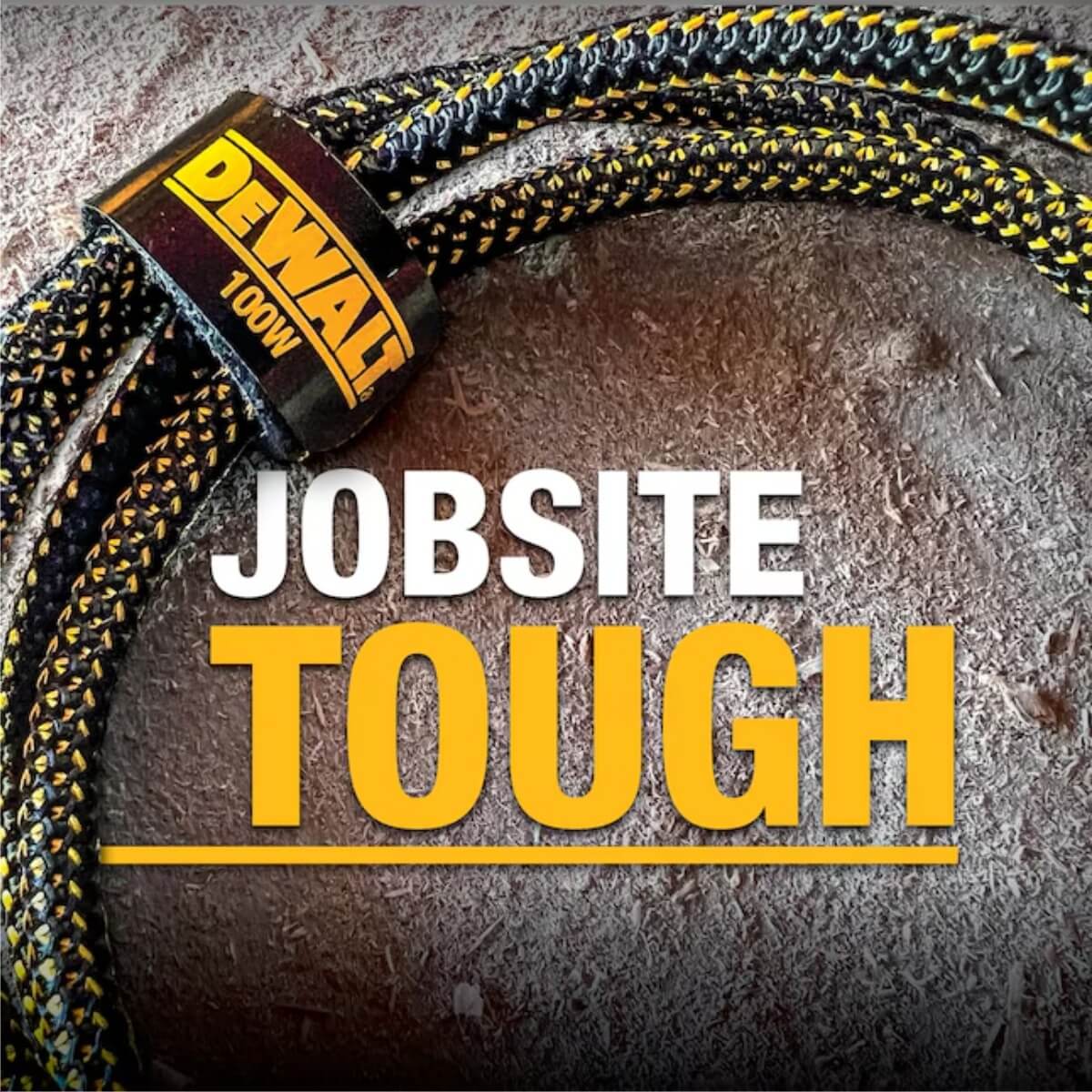 DEWALT 1310007DW2 - USB-C to USB-C 100W Kevlar Reinforced Braided Cable (6 ft)