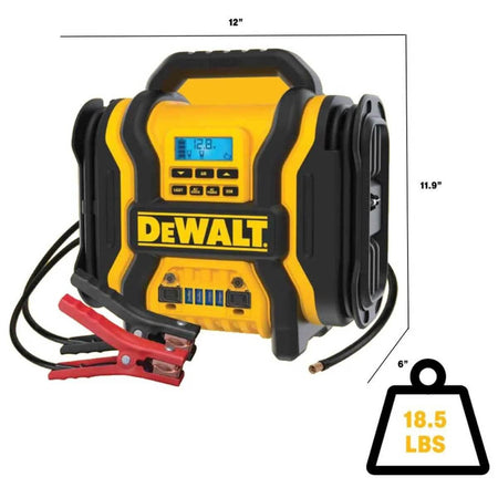 DEWALT DXAEPS14 - 2000-Peak Amp Portable Jump Starter with Digital Compressor, USB and AC Power Bank