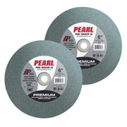 Pearl Abrasive BG610060 - 6" x 1" x 1" Premium Green Silicon Carbide Bench Grinding Wheel - 60 Grit