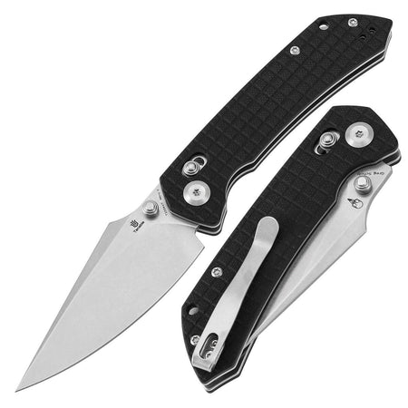 TENABLE TEN-T1034V7 - Fenrir Crossbar Lock Folding Knife - Black G10 Frag