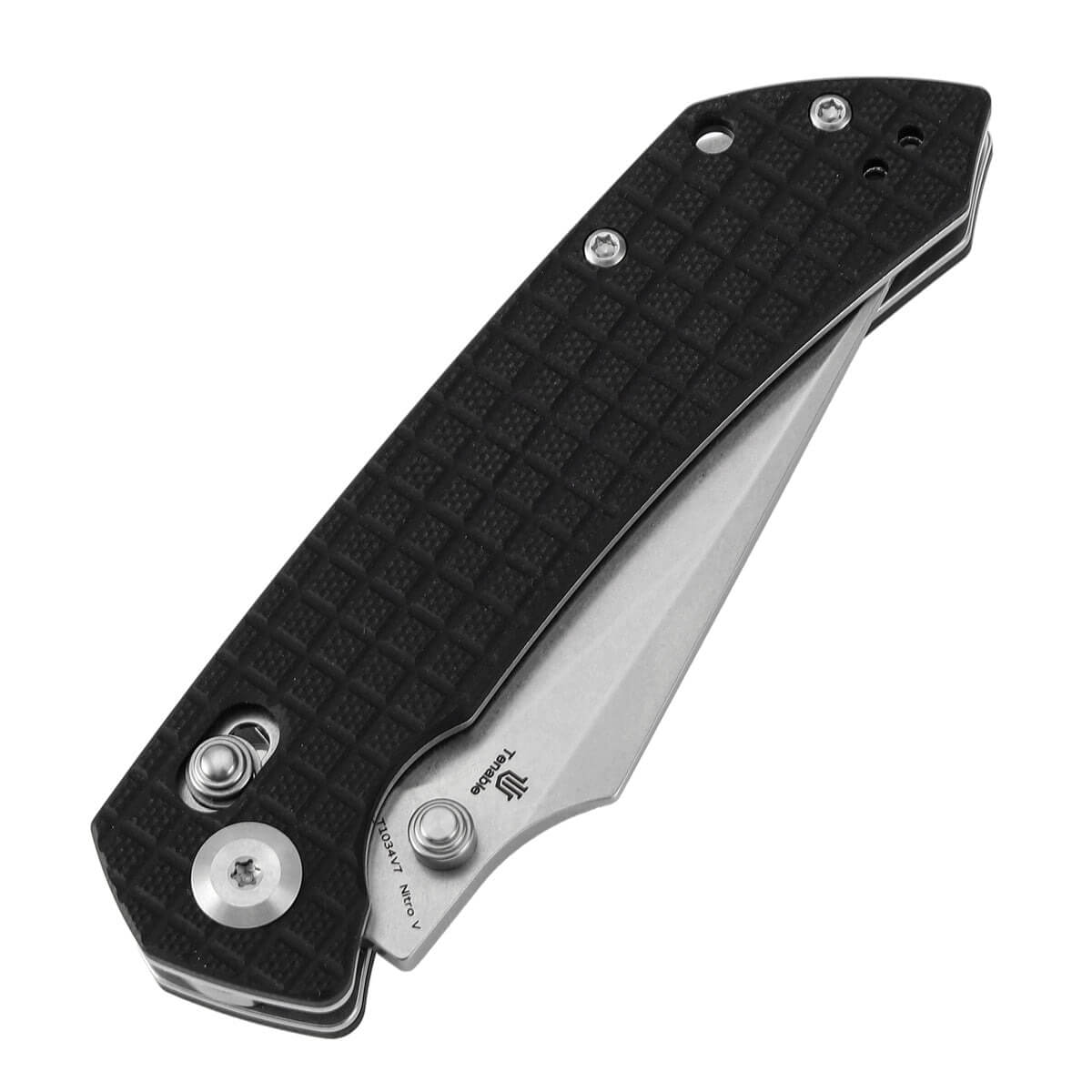 TENABLE TEN-T1034V7 - Fenrir Crossbar Lock Folding Knife - Black G10 Frag