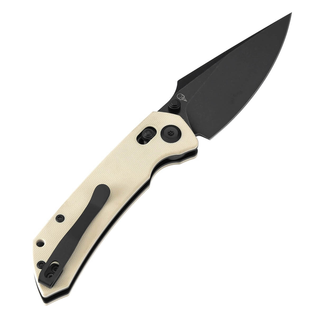 TENABLE TEN-T1034V11 - Fenrir Folding Knife, Ivory White G10, 3.48" Blackwashed Nitro-V Blade