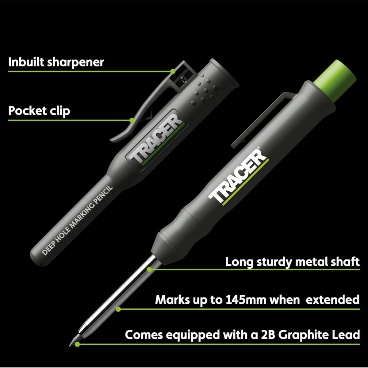 OX ACG2 - Tracer 10" Contour Gauge with Deep Hole Pencil