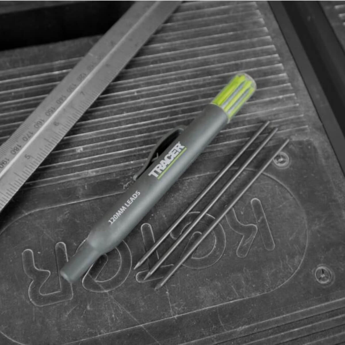 OX ALH1 - Tracer Mechanical Carpenter Pencils Set with Replacement Lead (6 Pack)