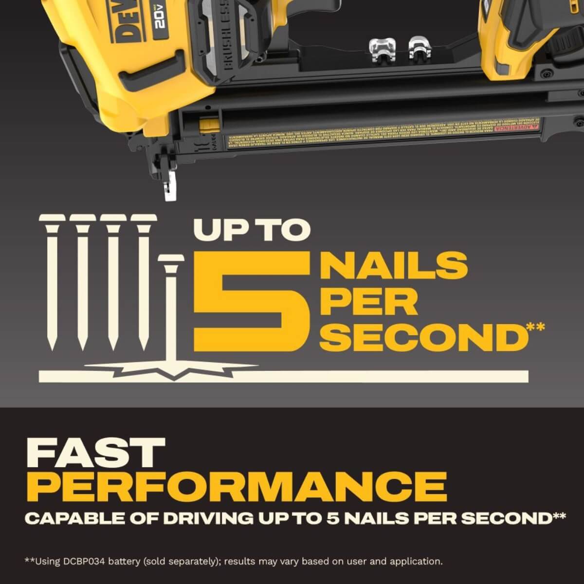 DEWALT DCN210B - 20V MAX* XR® Cordless 18GA Brad Nailer (Tool Only)