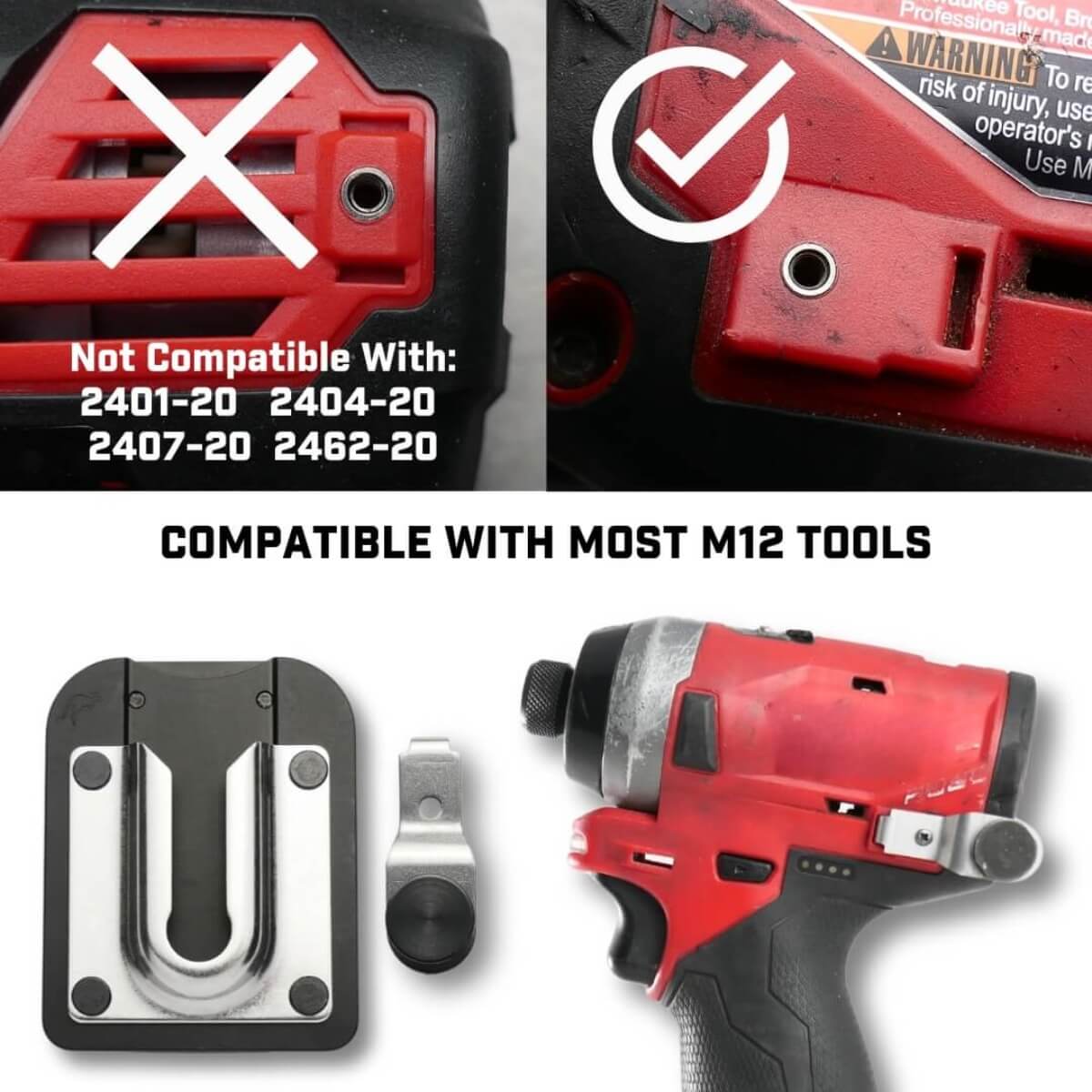 HOLSTERY KIT-PIN-PRO-M12 - PinPal Pro Gravity Locking Tool Holster Kit for Milwaukee M12
